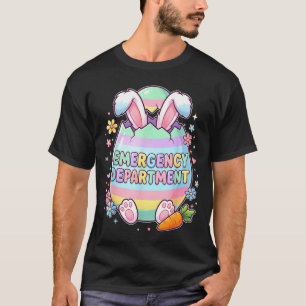 Camiseta Cute coelho ovo er enfermeira easter emergência