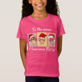 Camiseta Cute Cogumelos de Natal ÉPOCA PARA SE DIVERTIR COM