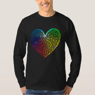 Camiseta Cute Colorido Coração de Bolinhas Internacional Di