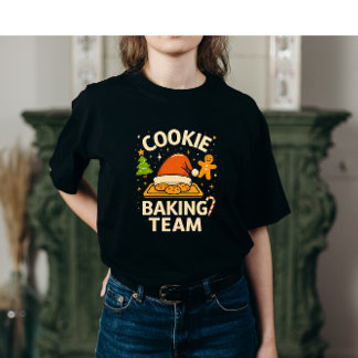 Camiseta Cute Cookie Baking Team Christmas Design