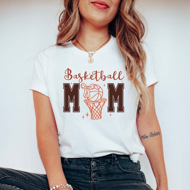 Camiseta Cute Coquette Basketball Mom (Criador carregado)