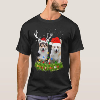 Camiseta Cute Corgi Christmas Christmas Lights Pajama