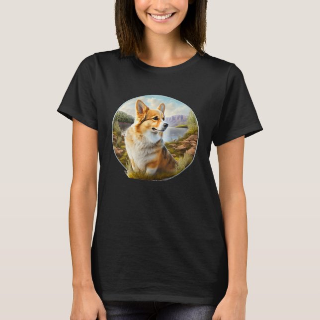 Camiseta Cute Corgi Cool Pembroke Welsh Corgi  12 (Frente)