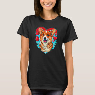 Camiseta Cute Corgi do Dia dos Namorados Legal Pembroke Wel