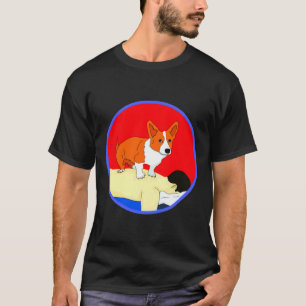 Camiseta Cute Corgi Giving Back Massage