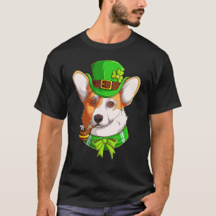 Camiseta Cute Corgi Irish Pub C Dia de São Patrício Women K