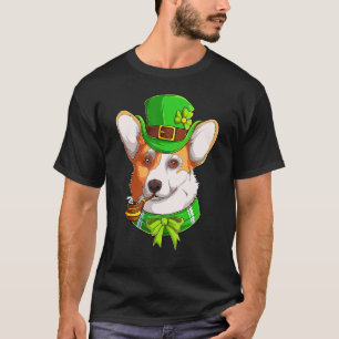 Camiseta Cute Corgi Irish Pub C Dia de São Patrício Women K