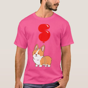 Camiseta Cute Corgi Pembroke5th Birthdaykids Balloon Party4