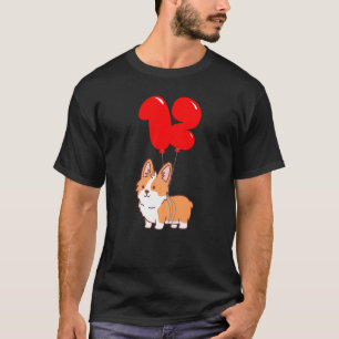 Camiseta Cute Corgi Pembroke 12 Birthday Kids Balloon P