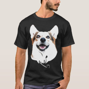 Camiseta Cute Corgi Tee Pembroke Galsh Corgi Face