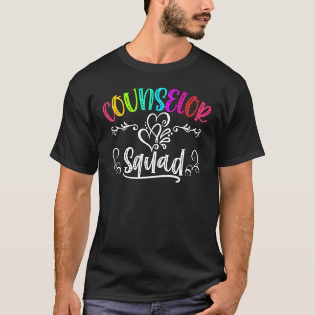 Camiseta Cute Counselor Squad Back To School Teacher Mens W (Frente)