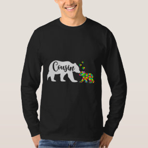 Camiseta Cute Cousin Bear Autism Awareness Family Support A