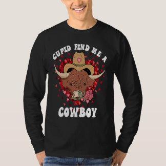 Camiseta Cute Cow Valentines Day  For Women FarmHouse Cowgi