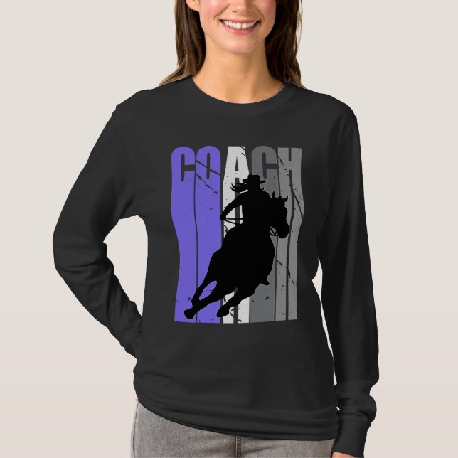 Camiseta Cute Cowgirl Coach Instructor Cow Girls Rides Hors (Frente)