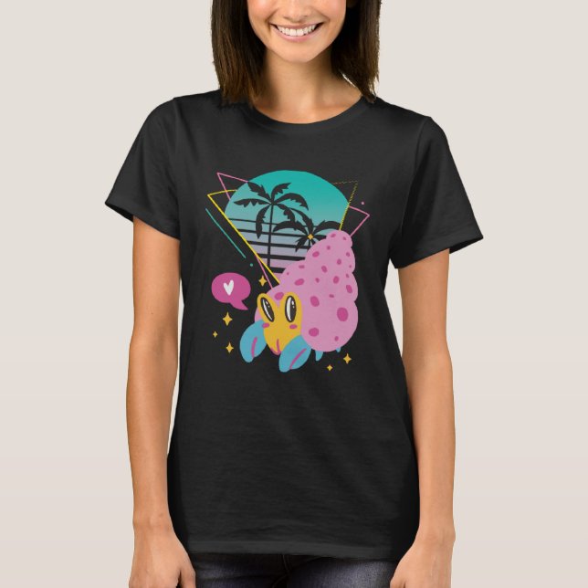 Camiseta Cute Crab with Palm trees Seafood Ocean (Frente)