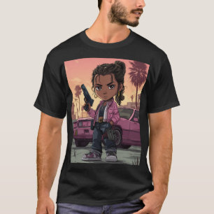 Camiseta Cute Crime‑Problemas na Cidade‑Encrenqueira