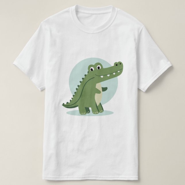 Camiseta Cute crocodile character (Frente do Design)