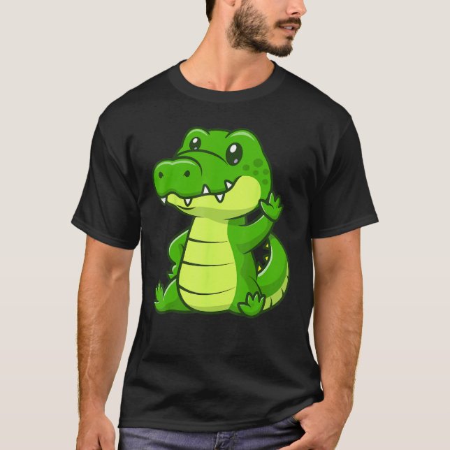 Camiseta Cute Crocodile Pet (Frente)
