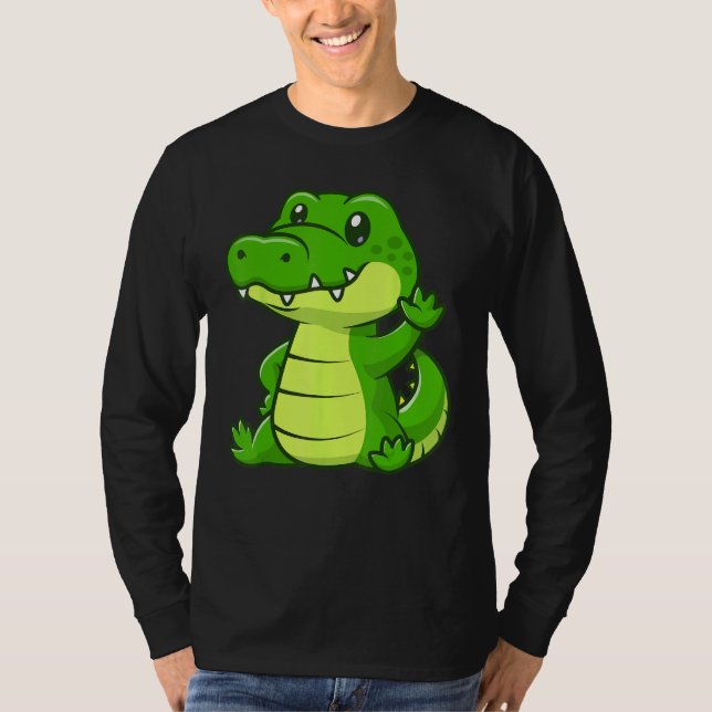 Camiseta Cute Crocodile Pet (Frente)
