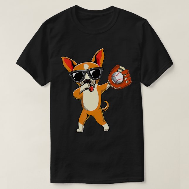 Camiseta Cute Dabbing Chihuahua Dab Crianças Meninas Bas Me (Frente do Design)