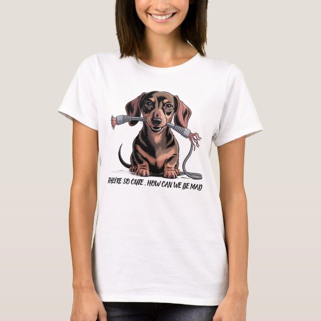 CAMISETA CUTE DACHSHUND  (Frente)