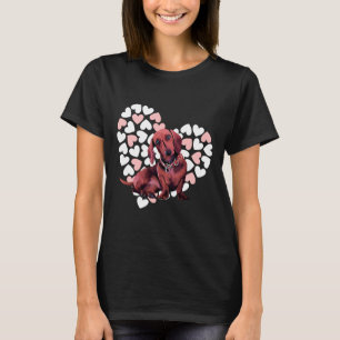 Camiseta Cute Dachshund Dog On Heart Background
