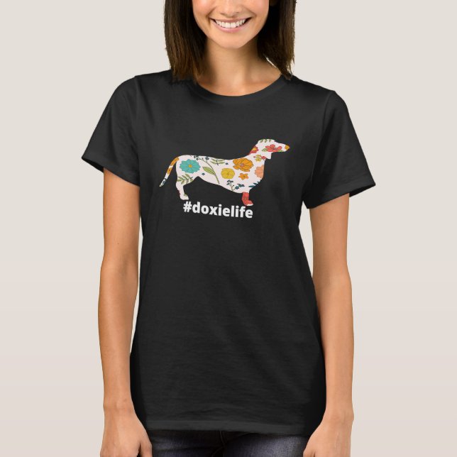 Camiseta Cute  Dachshund Weiner Sausage Dog (Frente)
