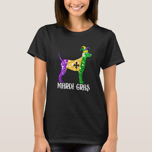 Camiseta Cute Dalmatian Dog Lover Mardi Gras Party Jester M (Frente)