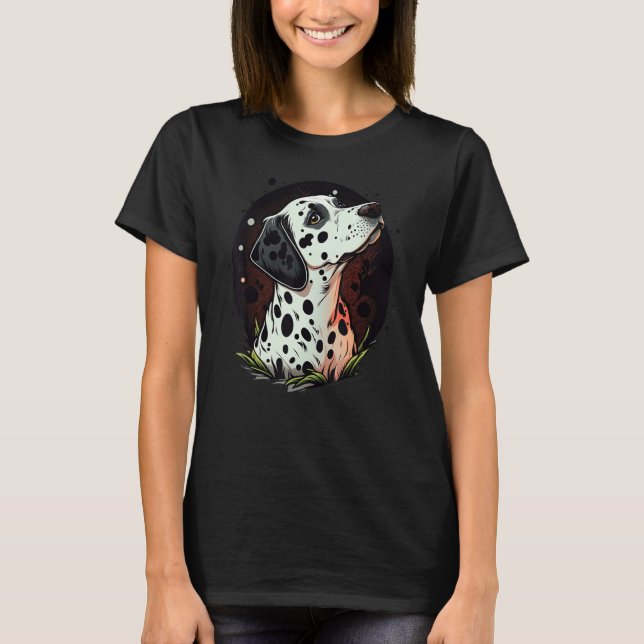 Camiseta Cute Dalmatian Dog on Dalmatian  1 (Frente)