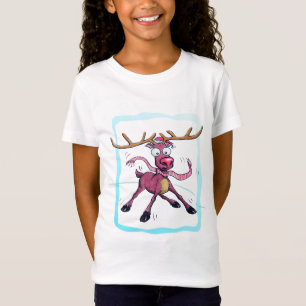 Camiseta Cute Deer sobre gelo Engraçado Cartografia de Nata