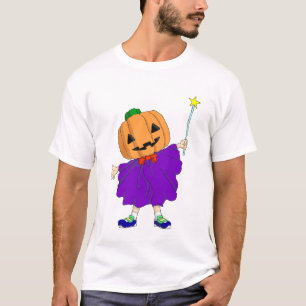 Camiseta Cute Desenho de Abóbora de Halloween de Bruxa Assu
