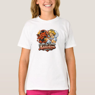 Camiseta Cute Diabo & Anjo Dia dos Namorados Amor Design