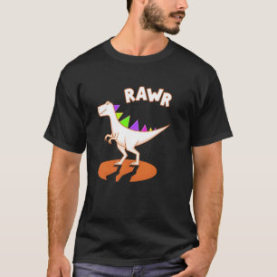 Camiseta Cute Dino Rawr Dinossauro Rugindo Funny Kid Dino C