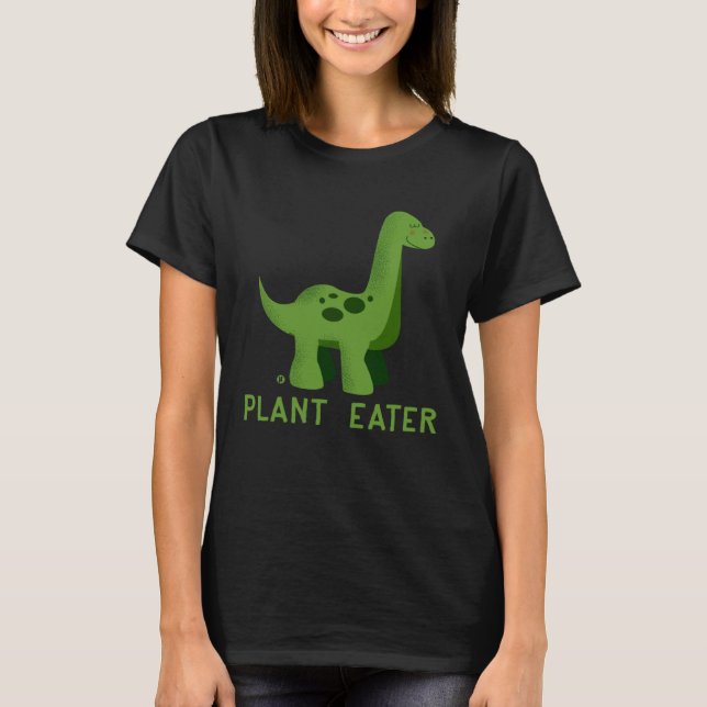 Camiseta Cute Dinosaur Herbivores  Vegetarian Vegan (Frente)