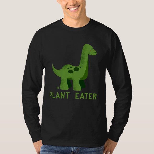Camiseta Cute Dinosaur Herbivores  Vegetarian Vegan (Frente)