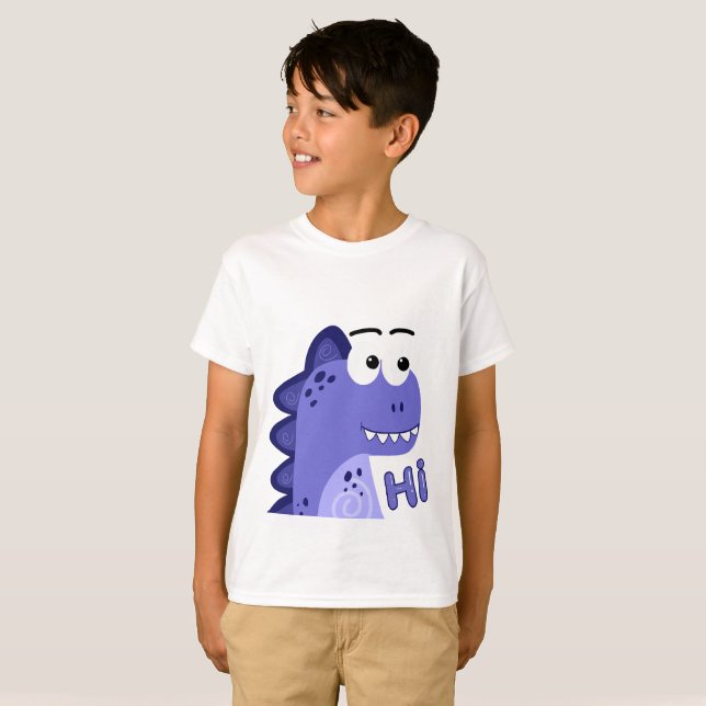 Camiseta Cute Dinossauro Bobo (Frente Completa)