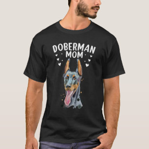 Camiseta Cute Doberman Dobie Mãe Mulheres Meninas Mãe Dober