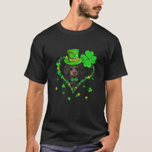 Camiseta Cute Doberman Saint Patrick's Day Dogs Mãe Pai