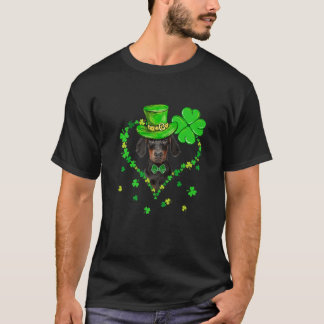 Camiseta Cute Doberman Saint Patrick's Day Dogs Mãe Pai