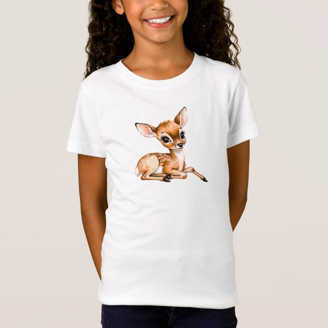 Camiseta Cute Doe Refrigerindo T-Shirt, Deer Lover Gift, (Frente)