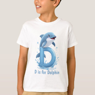 Camiseta Cute Dolphin Kids T-Shirt | D is for Dolphin Alpha