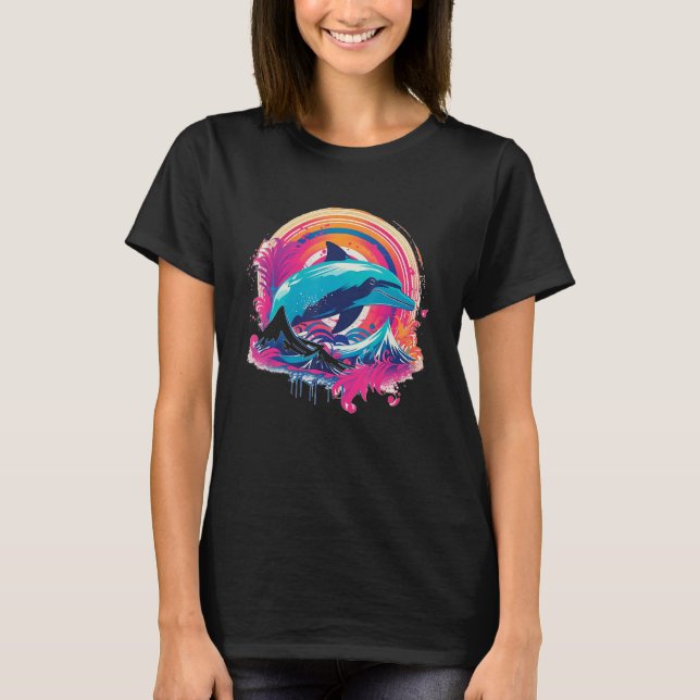 Camiseta Cute Dolphin Men Women Kids Aquatic Ocean 10 (Frente)