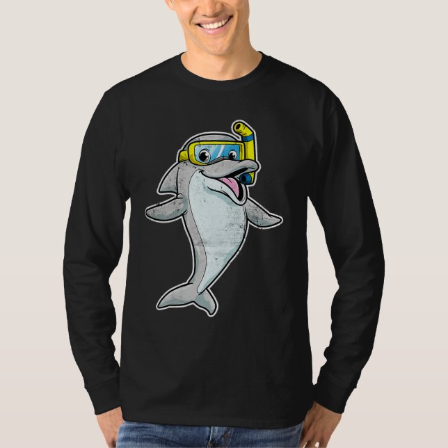 Camiseta Cute Dolphins Whales Dolphin Snorkel Whale Boys Gi (Frente)