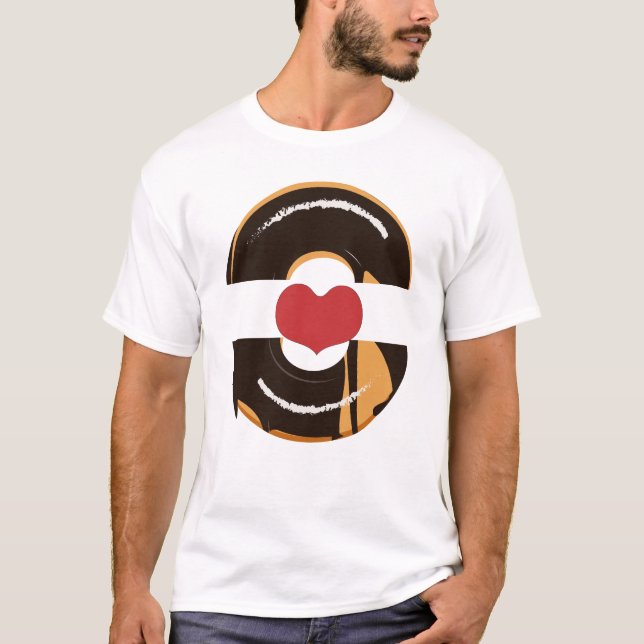 Camiseta Cute Donut Heart Couple Design (Frente)