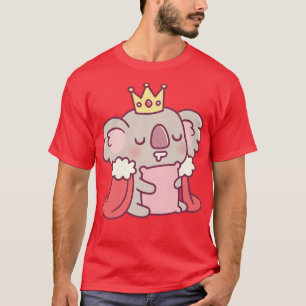 Camiseta Cute Dormindo Koala Bear King