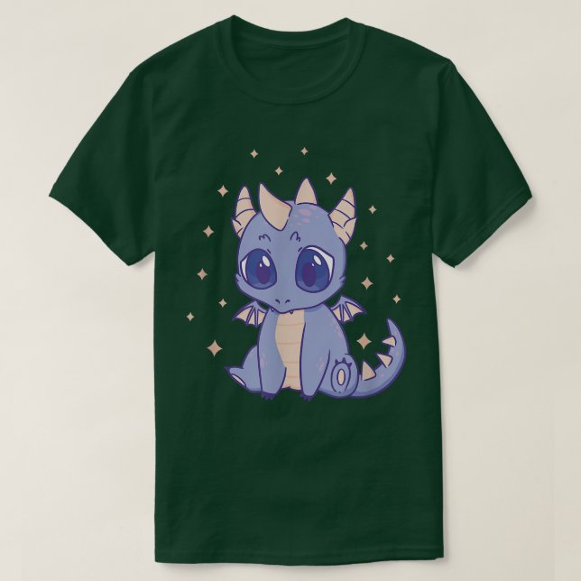 Camiseta Cute Dragon Kawaii Purple (Frente do Design)