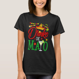 Camiseta Cute Drinko De Mayo Margarita Sombrero Cin Mexican