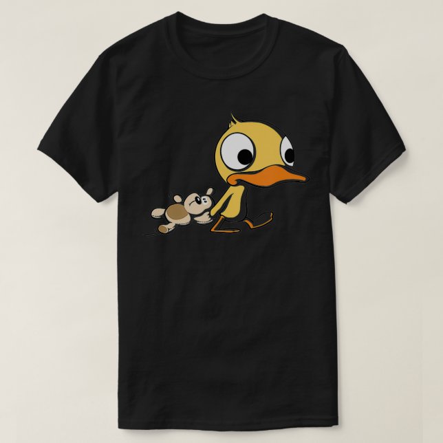 Camiseta Cute Duck with Teddy Bear  (Frente do Design)