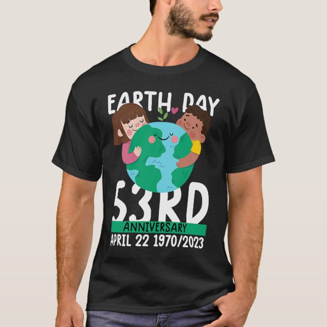Camiseta cute earth day 53rd anniversary earth day (Frente)