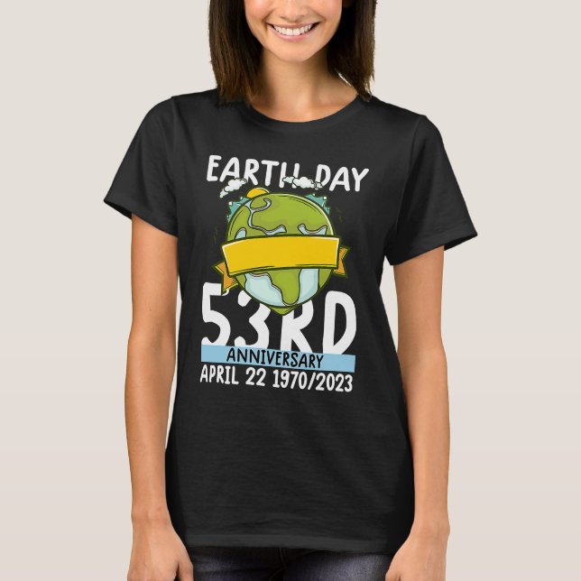 Camiseta cute earth day 53rd anniversary earth day  4 (Frente)